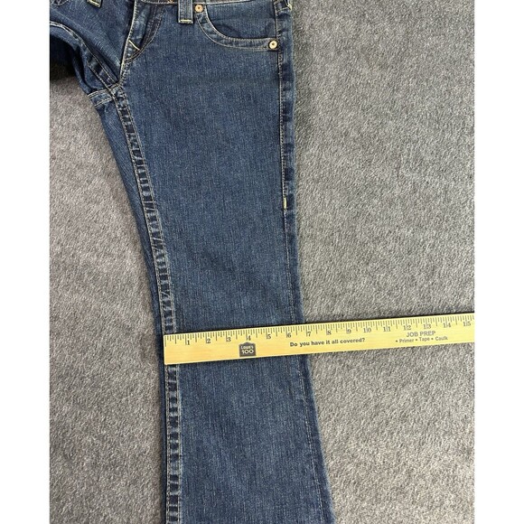VTG True Religion Jeans Joey Big T Women’s Flared Legs Denim Blue Sz 29 USA Rare - Picture 11 of 14
